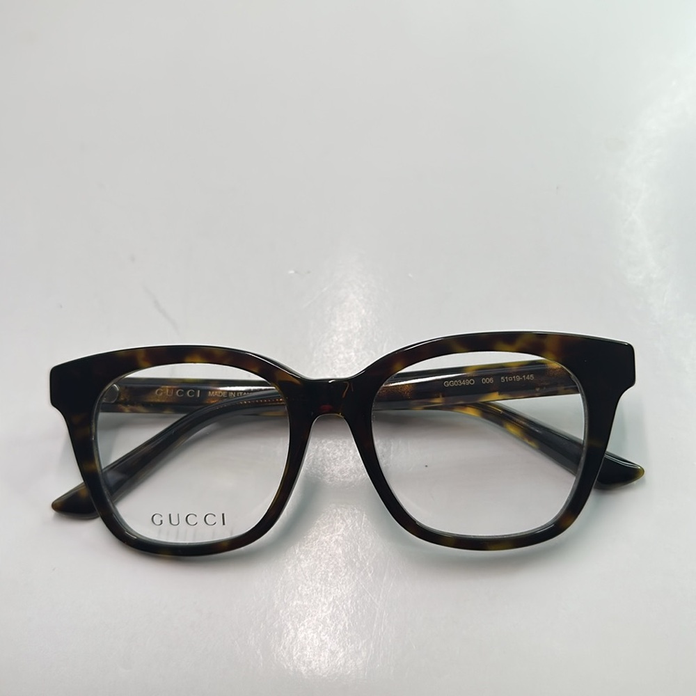 NEW Gucci Women’s Brown/Tortoise Eyeglasses GG0349O 006 - Picture 8 of 11